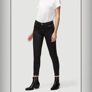 Frame Denim Black Le High Skinny Jeans Noir Coated
